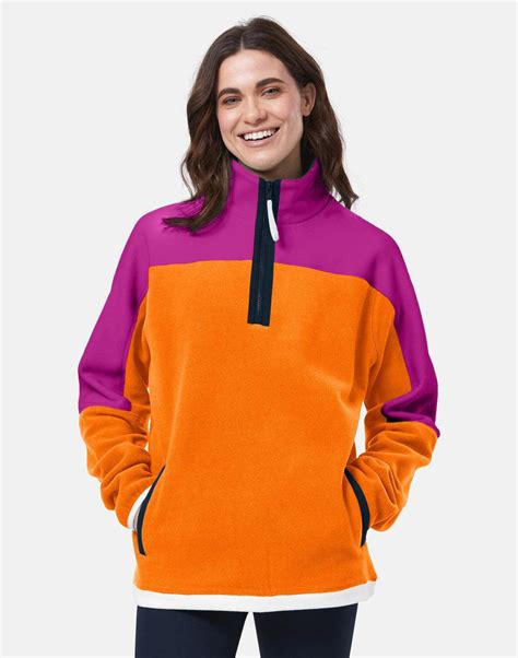Unisex Half Zip Polar Fleece in Very Berry – Gym+Coffee IE.
